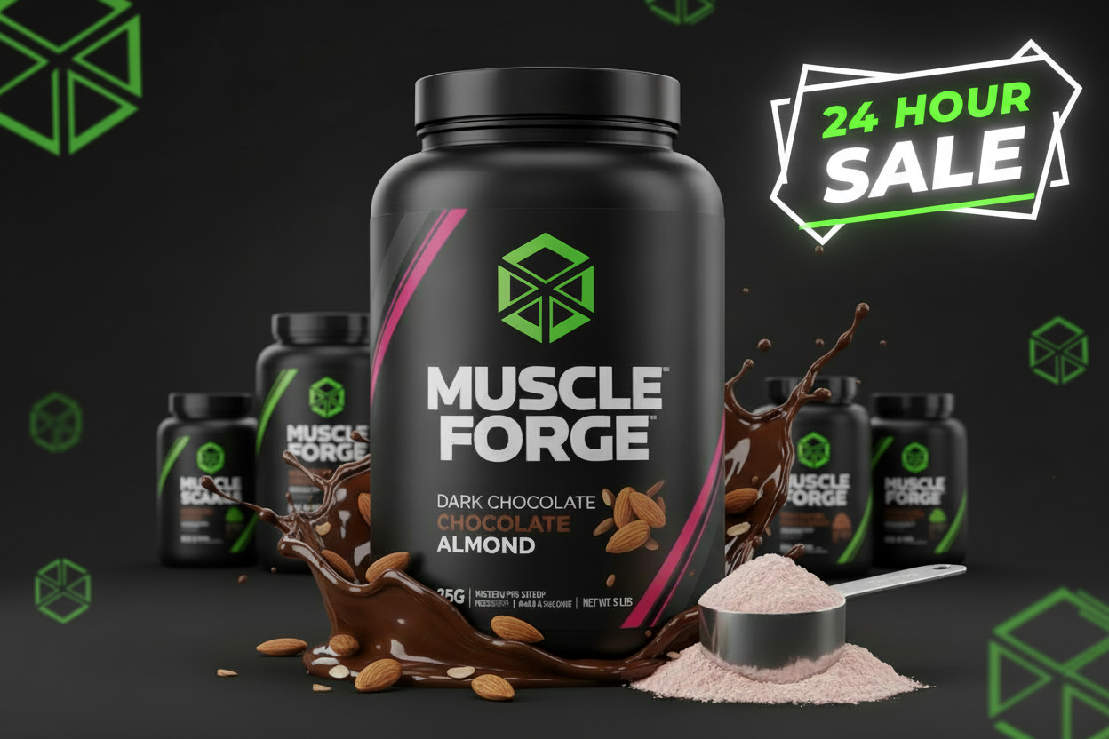 24 Hour Sale Banner with Muscle Forge Bottle