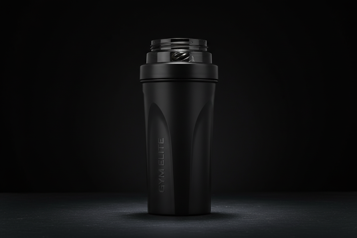 Black Protein Shaker Bottle 700ml
