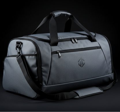 Grey Athletic Gym Duffel Bag