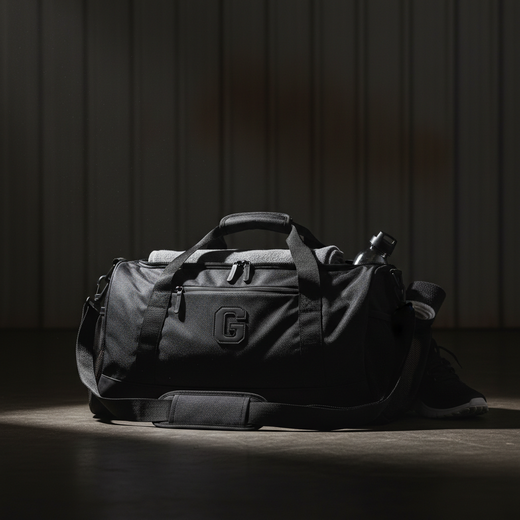 Gym bag with shoulder strap