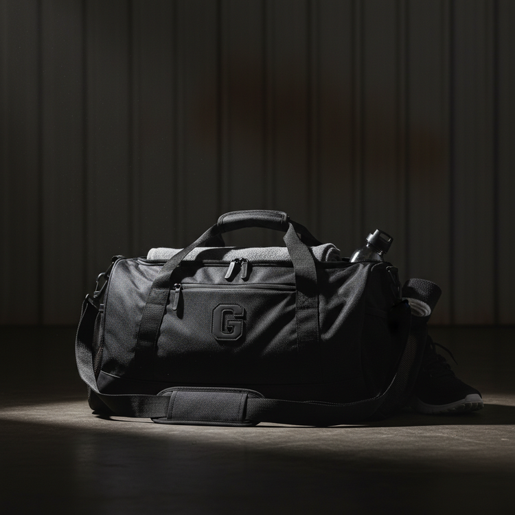 Gym bag with shoulder strap