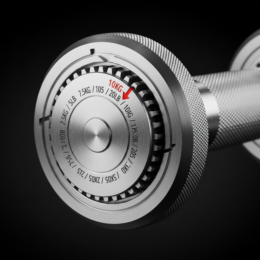 Dumbbell weight dial mechanism