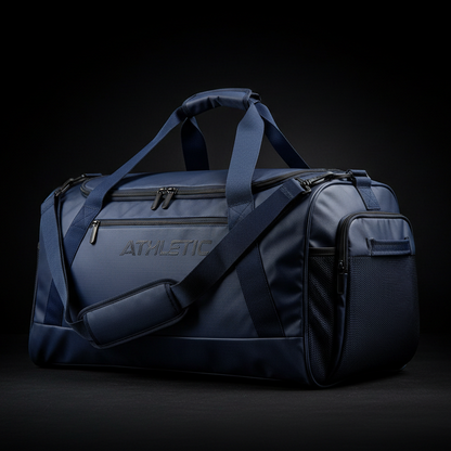 Navy Blue Athletic Gym Duffel Bag