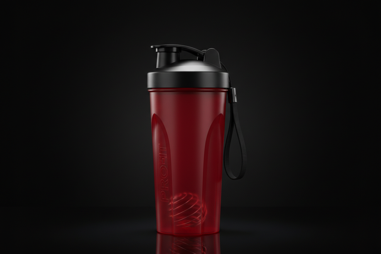 Red Protein Shaker Bottle 700ml