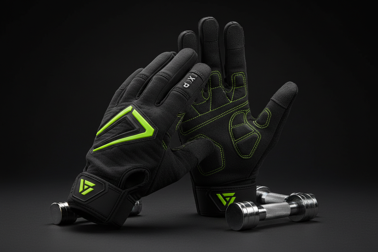 Weight Lifting Gloves - Green Palm Grip